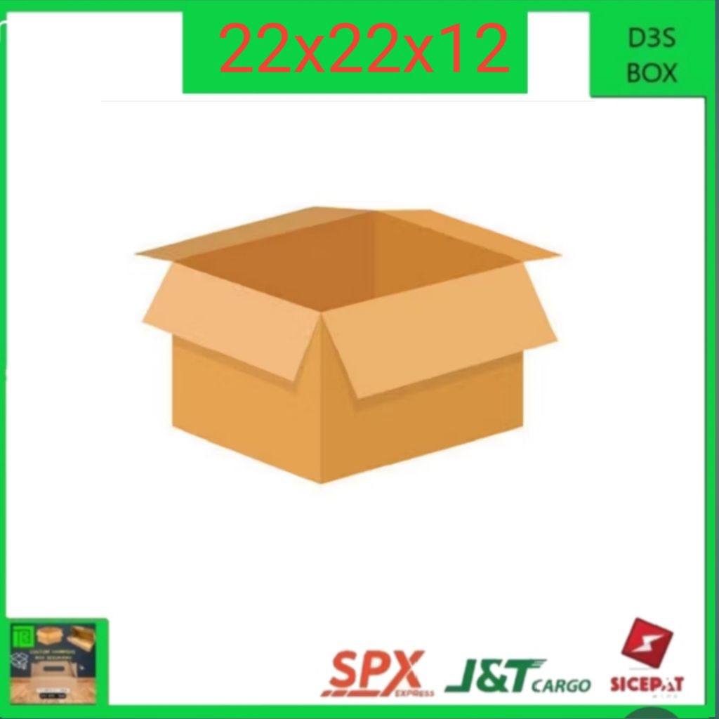 

Dus 22x22x12 bahan Singgle wall