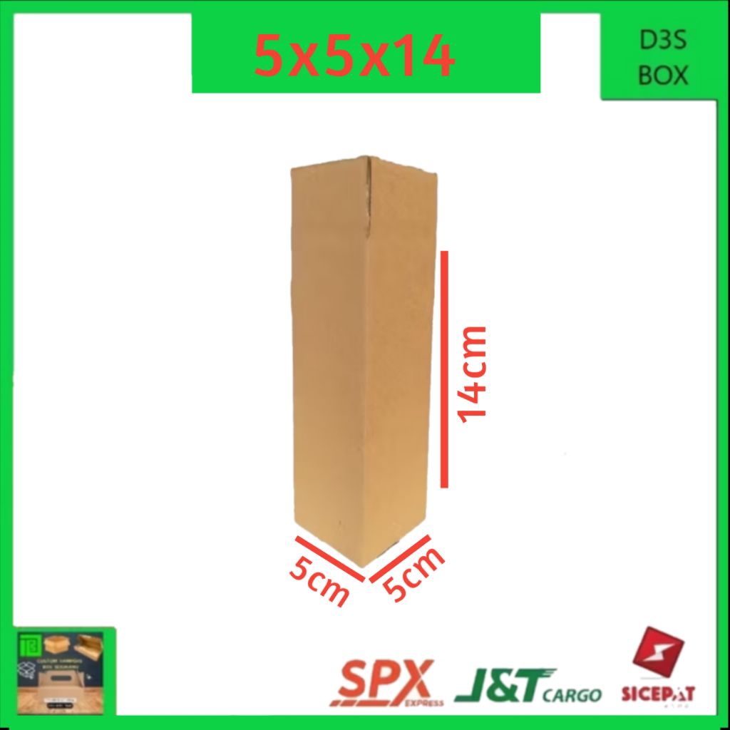 

Kardus 5x5x14 bahan Singgle wall