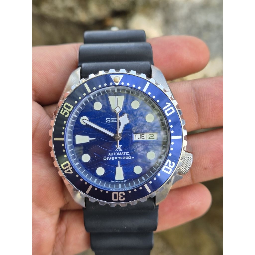 seiko mod 7s26 blue dial