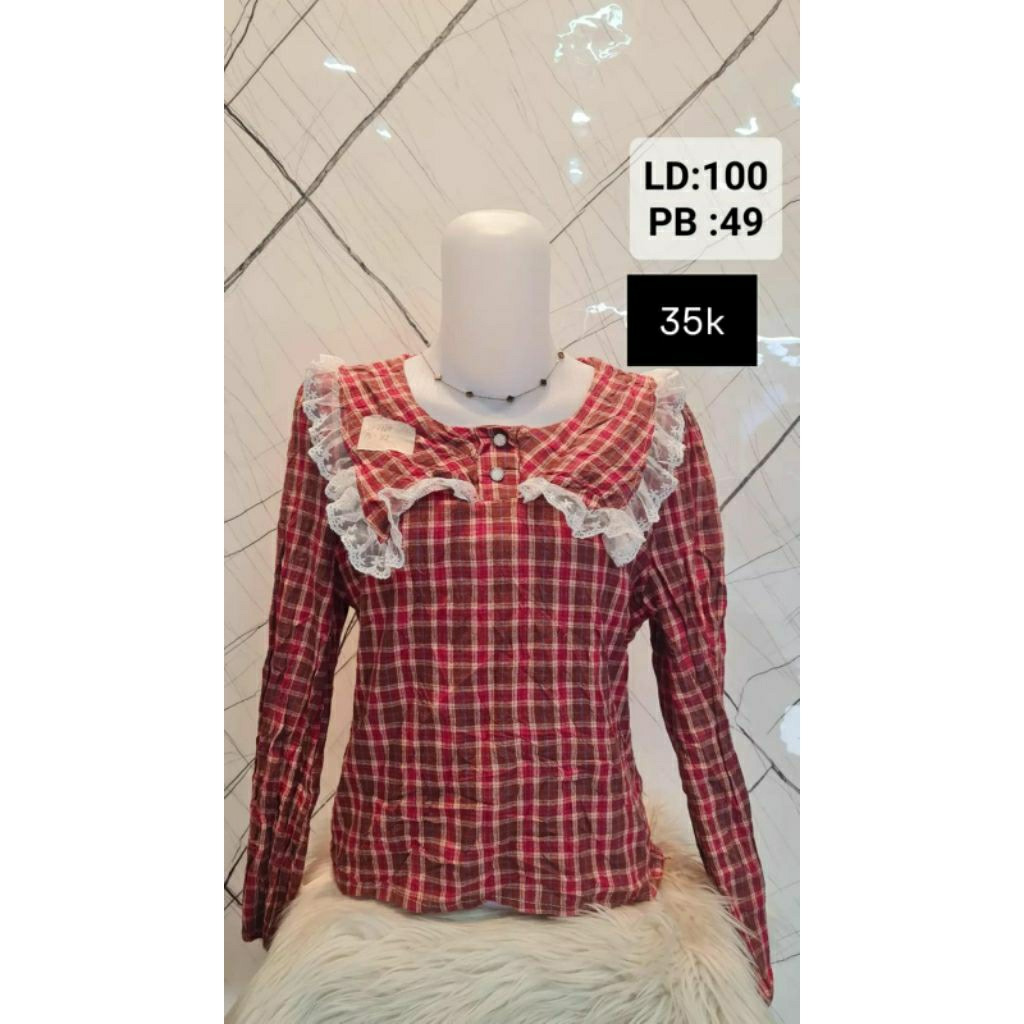 blouse atasan pl merah