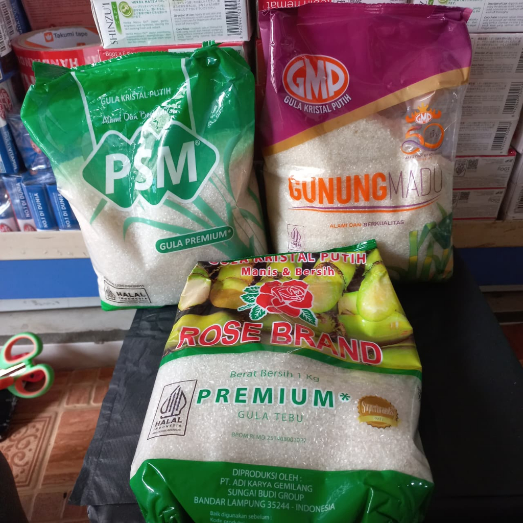 

GULA PREMIUM KEMASAN 1 KG BERBAGAI MERK