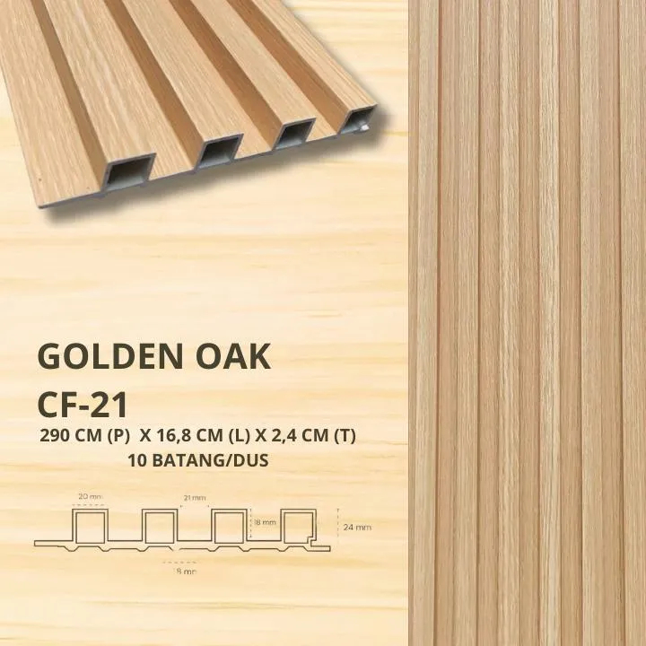 PVC WPC WALL PANEL - CF 21 GOLDEN OAK