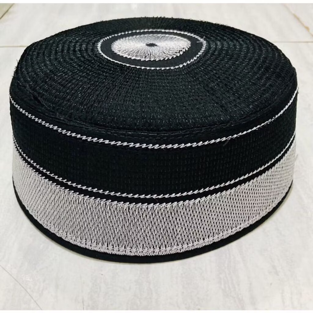 SILVER SONGKOK RECCA BONE  BAHAN KAIN KHAS BUGIS MAKASSAR  Size ukuran anak hingga dewasa