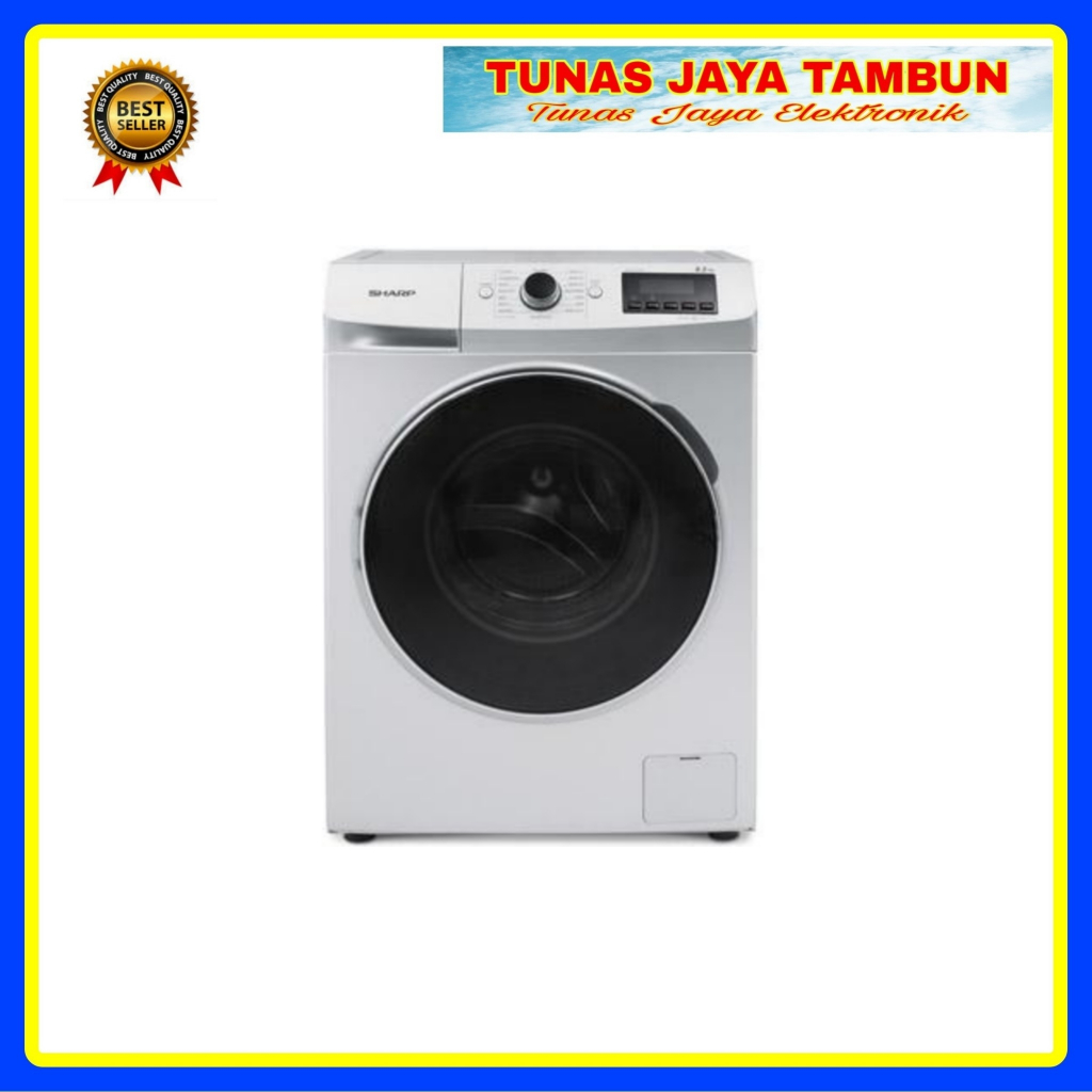 MESIN CUCI SHARP ESFL 1073 W / MESIN CUCI SHARP FRONT LOADING 7KG / SHARP ES-FL 1073W