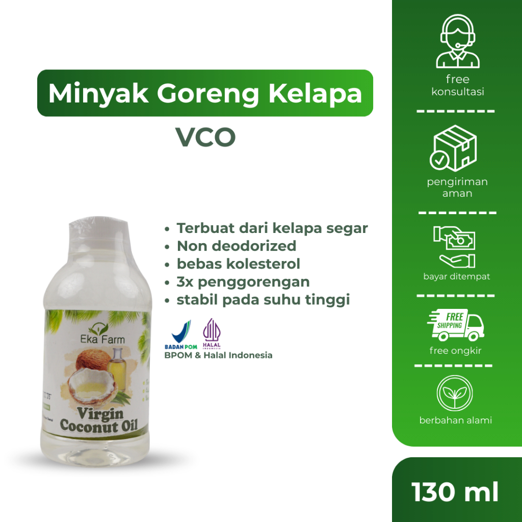 

Minyak Goreng Kelapa Kemasan 130 ml Minyak Goreng Sehat Tebuat Dari Kelapa Murni