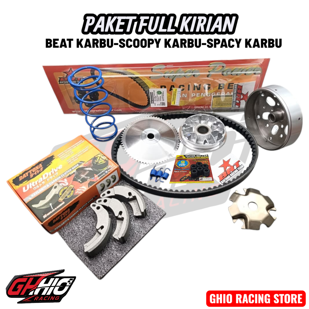 PAKET KIRIAN CVT BEAT KARBU SCOOPY KARBU SPACY KARBU PAKET UPGRATE CVT PAKET FULL MOTORCYCLE