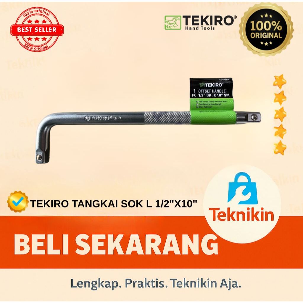 Tekiro Gagang Shock L 1/2"x10" L Handle Gagang Sock Sok Offset Handle.