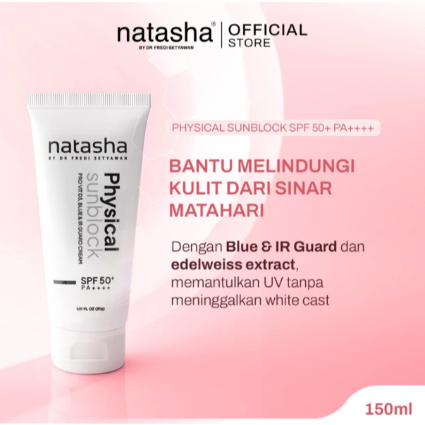 NATASHA SKINCARE PHYSICAL SUNBLOCK SPF50 / SBBLUEIREDELWEIS