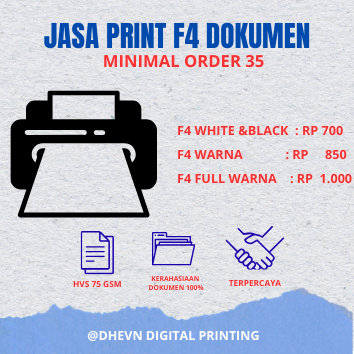 

JASA PRINT DOKUMEN F4 HVS 75 gsm (MIN 35)