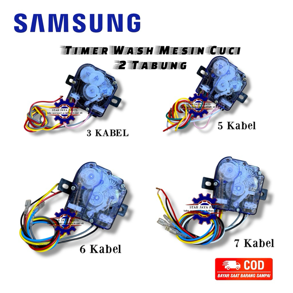 SAMSUNG Timer Mesin Cuci 3 ,5 ,6 ,7 ,Kabel - Timer Wash Putaran Mesin Cuci Samsung 2 Tabung