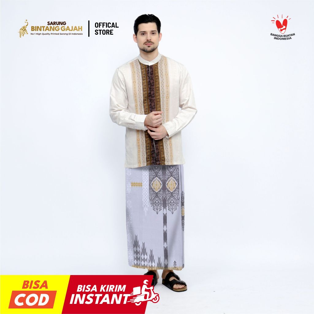 Sarung Bintang Gajah Onta Legenda WS 7650 KIRNA Motif Ornamen Etnik Modern