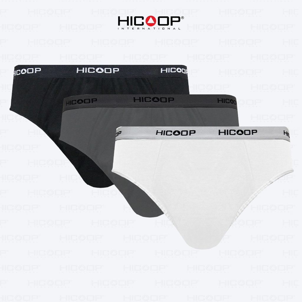 Hicoop - Underwear Brief Celana Dalam Pria - Hitam/Abu/Putih - Isi 3 Pcs - HBKL-SC302
