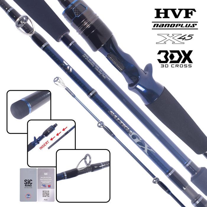 Joran DAIWA SALTIGA GX LJ 63MB Light Jigging Overhead Rod
