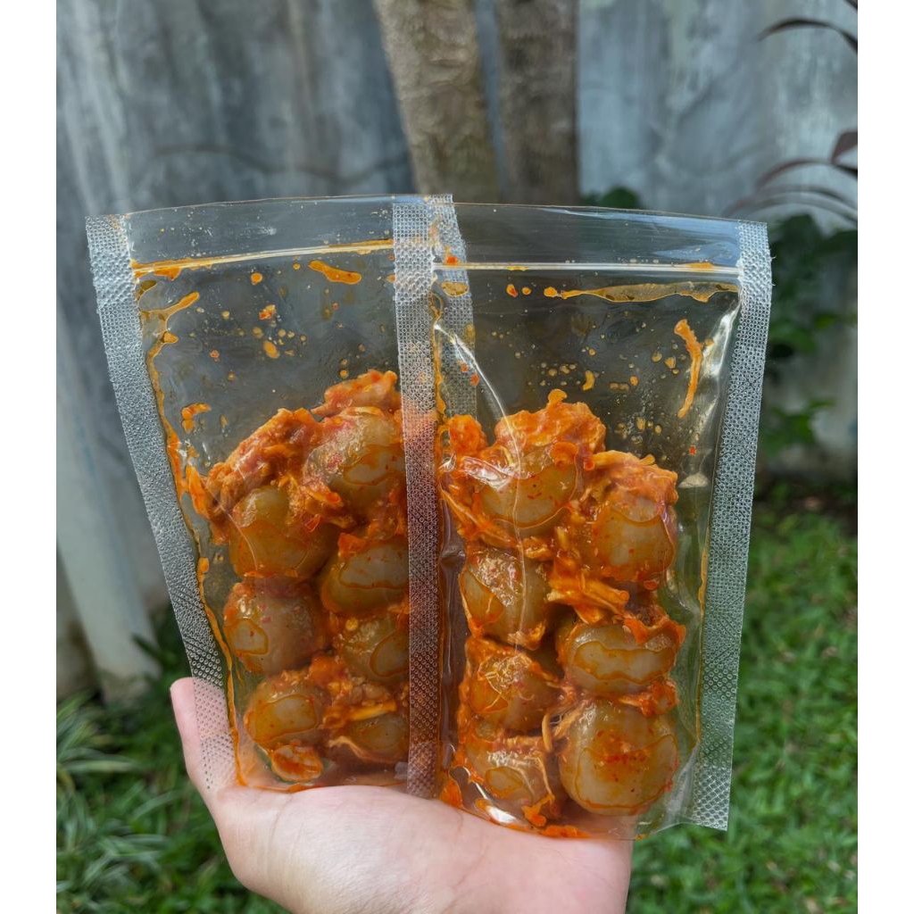 

Cilok Ayam Isi Pedas – 1 Pack Isi 7 Pcs | Kemasan, Cilok Ayam, Gurih Pedas, Cemilan Enak