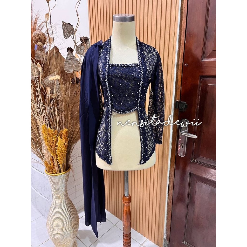 [V3] Kebaya Broklat Kutu Pendek V, Viola - Kebaya Modern / Kebaya Wisuda / Kebaya Lamaran