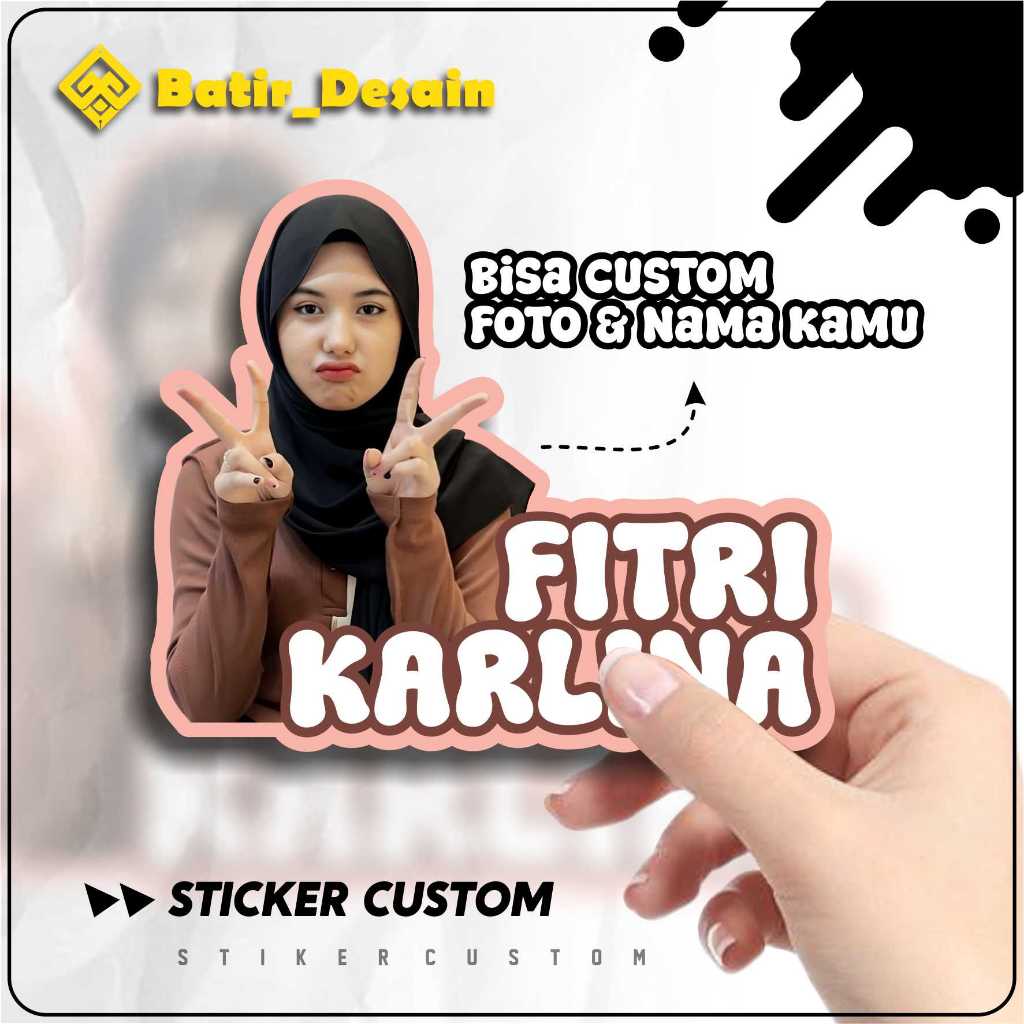 

Sticker Aesthetic Custom Foto Wajah & Nama Kalian Sudah Cutting Tinggal Tempel Sehari Jadi