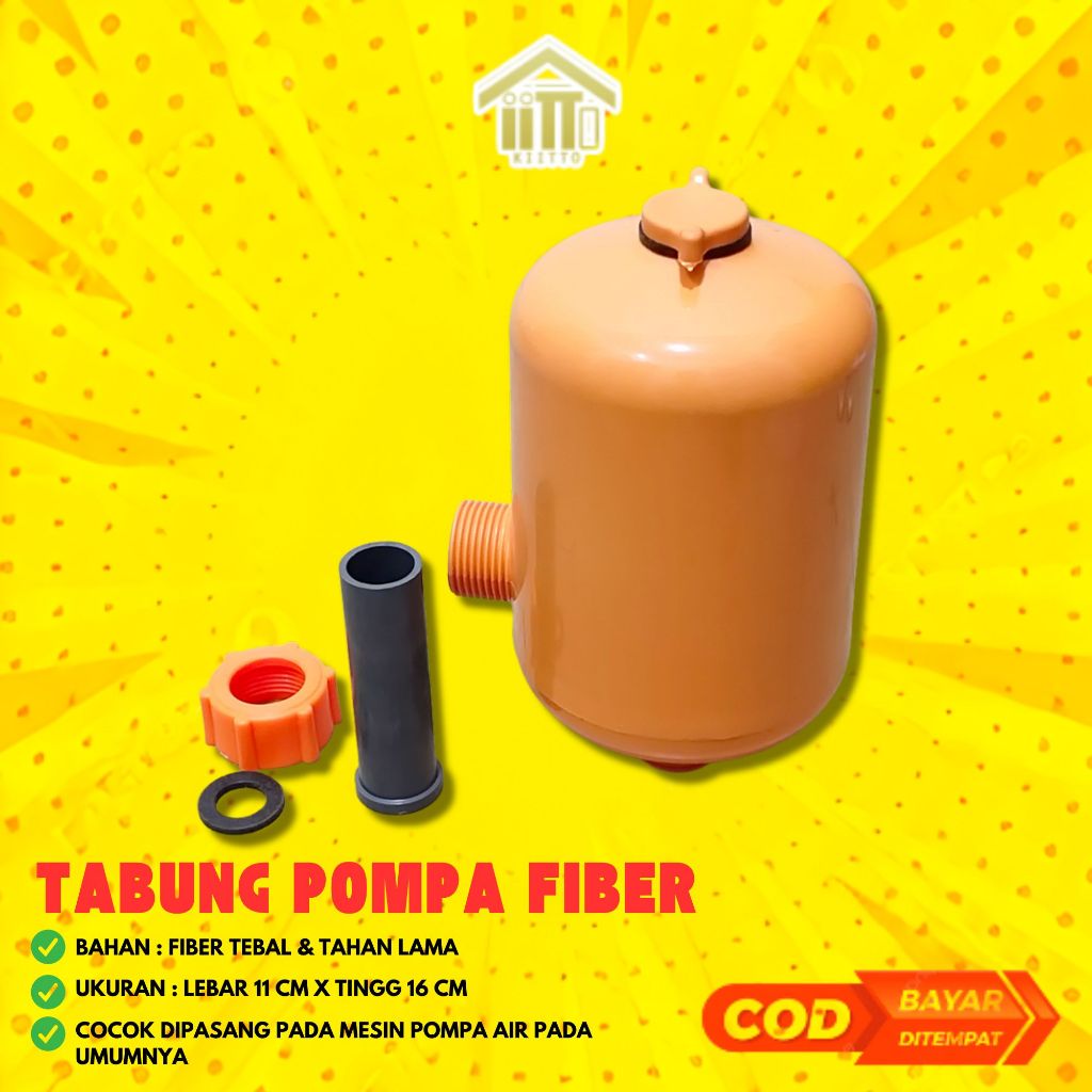TABUNG OTOMATIS POMPA AIR FIBER ORANGE TEBAL / TABUNG POMPA AIR FIBER TEBAL / TABUNG TANGKI OTOMATIS