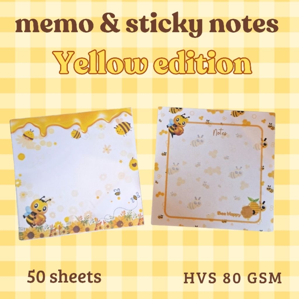 

Yellow Edition | Memo Pad & Sticky Notes Aesthetic | Catatan Harian, Sekolah, Kuliah