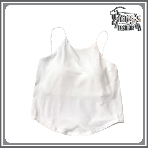 Yang's Fashion - Baju Tanktop Polos Halus Tanpa Kawat With Cup Tali Leher Bh Singlet Wanita Atasan S