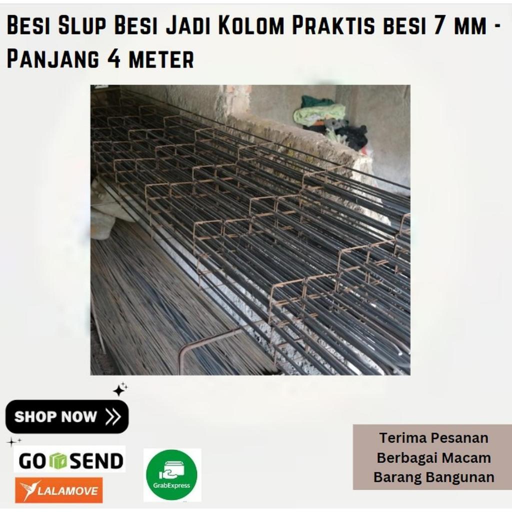 Besi Slup Besi Jadi Kolom Praktis besi 7 mm - Panjang 4 meter - Besi 7mm FULL