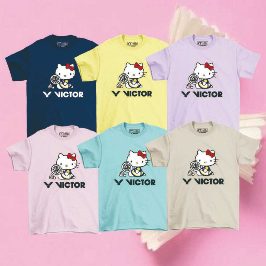 Kaos Hello Kitty Badminton/kaos badminton/atasan badminton/Kaos Hello Kitty