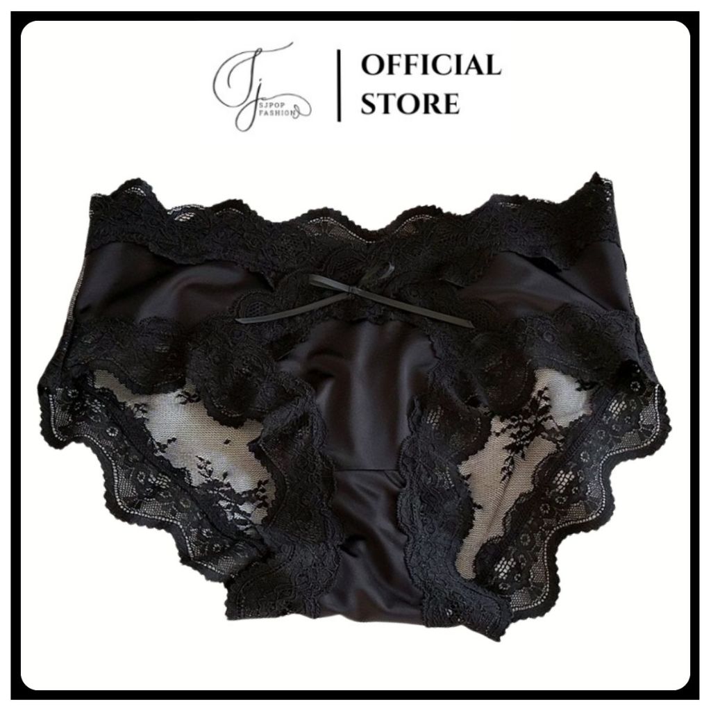 SJPOP Celana Dalam Brukat Renda Halus CD Transparan Celana Dalam Wanita Seksi Seamless