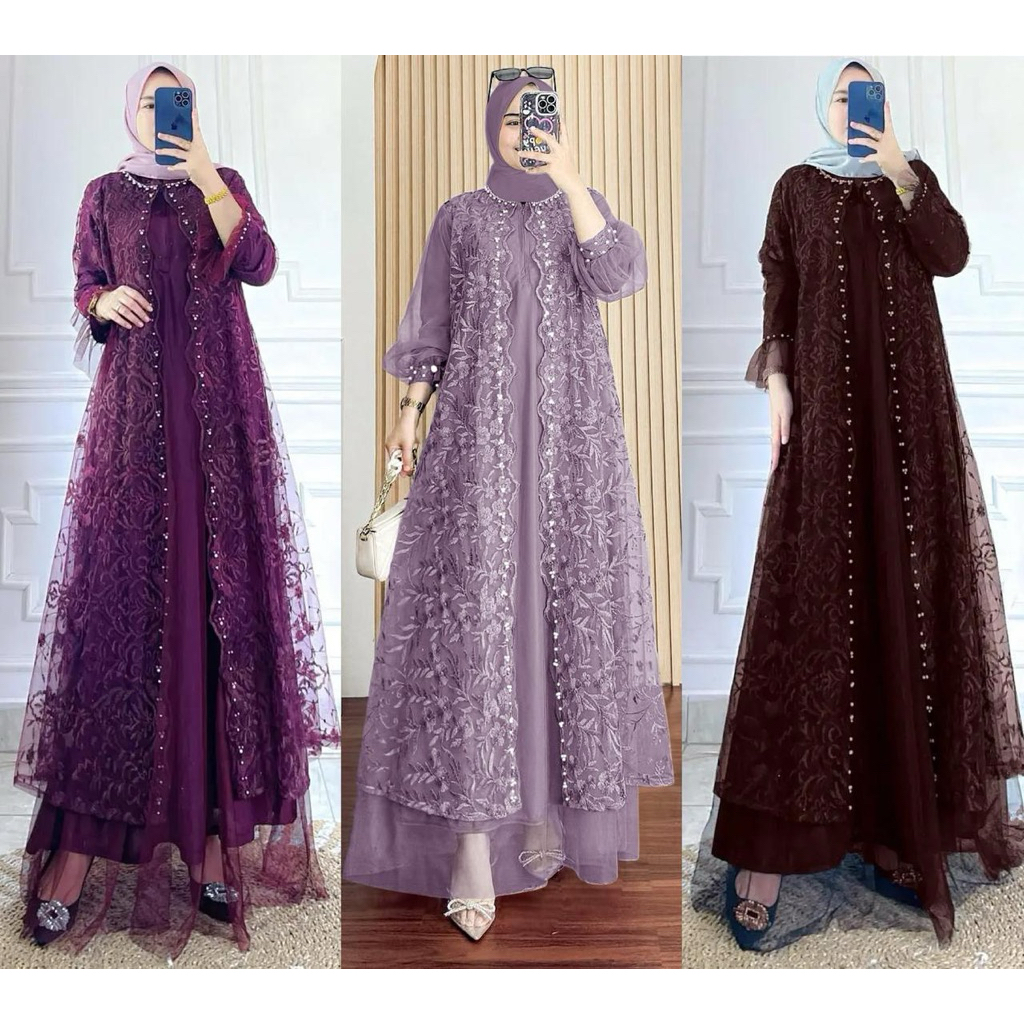 Gamis Wanita Terbaru 2026 Bj Gamus Lebaran Cod Murah Kekinian M-L-Xl Famis Dewasa Baj Gamos Bju Hami