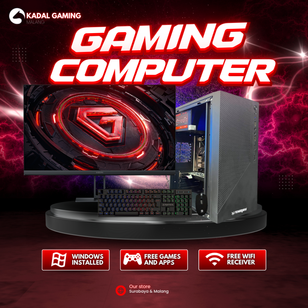PC GAMING R3 3200G VGA ONBOARD RAM 8GB / 16GB D4 SSD 256GB CASING STANDART