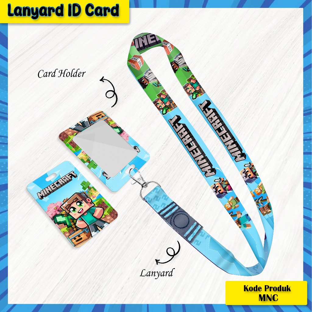 

[LANYARD ID CARD] Strap Lanyard Card Holder Minecraft tali hp - gantungan kunci - Id card