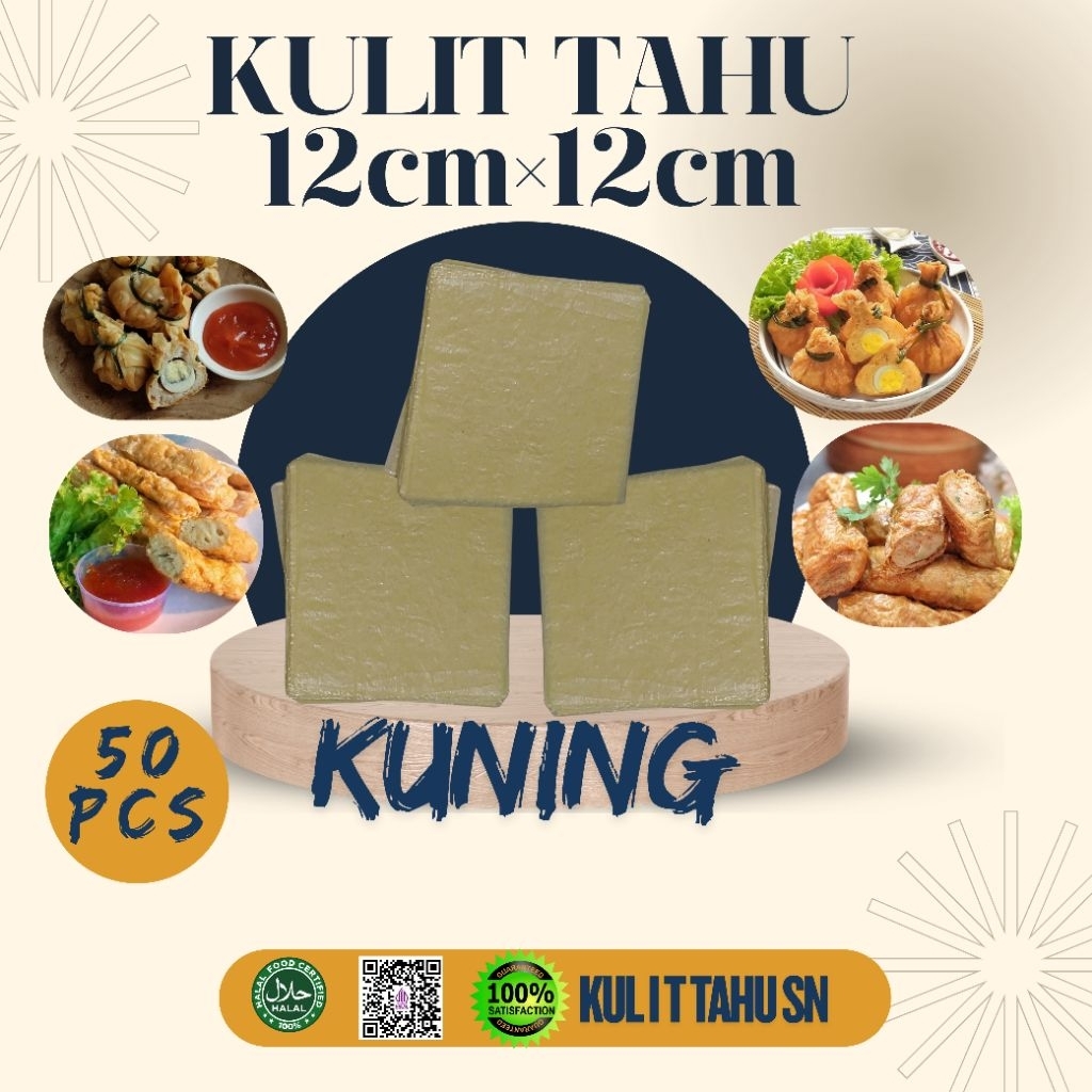 

KULIT TAHU KERING | KEMBANG TAHU KERING | UK 12CM WARNA KUNING, COCOK UNTUK EKADO, GOHYONG, LUMPIA UDANG, HEKENG, SUP DAN LAINNYA
