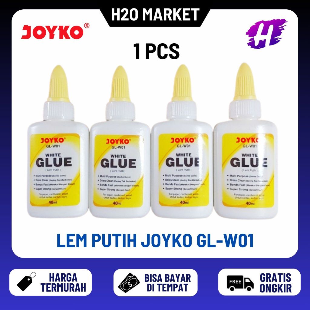 

❤️H2O❤️ Lem Putih Joyko 40ml GL-W01 [1 PCS]