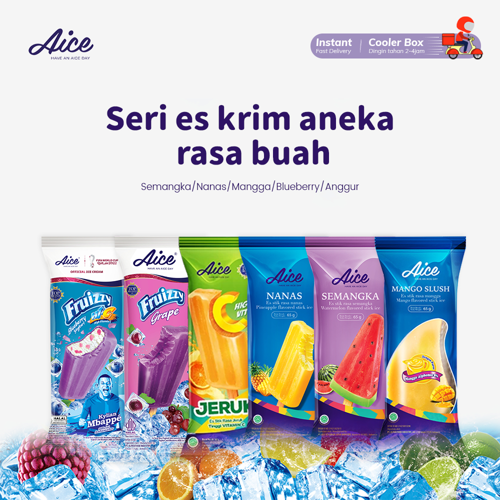

Fruit-Flavored Ice Cream Stick Series/Aice Es krim aneka rasa buah—Aneka pilihan rasa