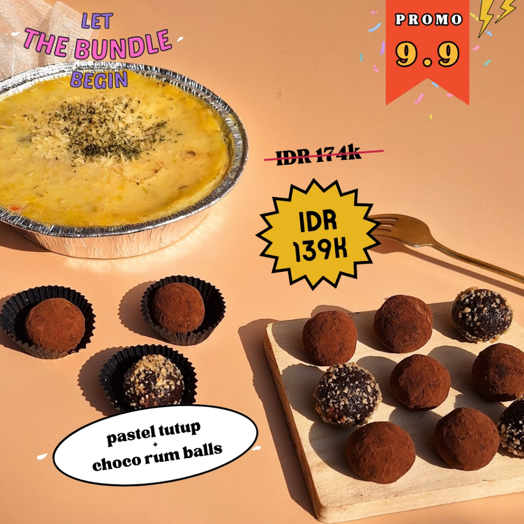 

Kue Oy Bundle Promo - Choco Rum Balls & Pastel Tutup - Birthday Cake Hampers Ulangtahun