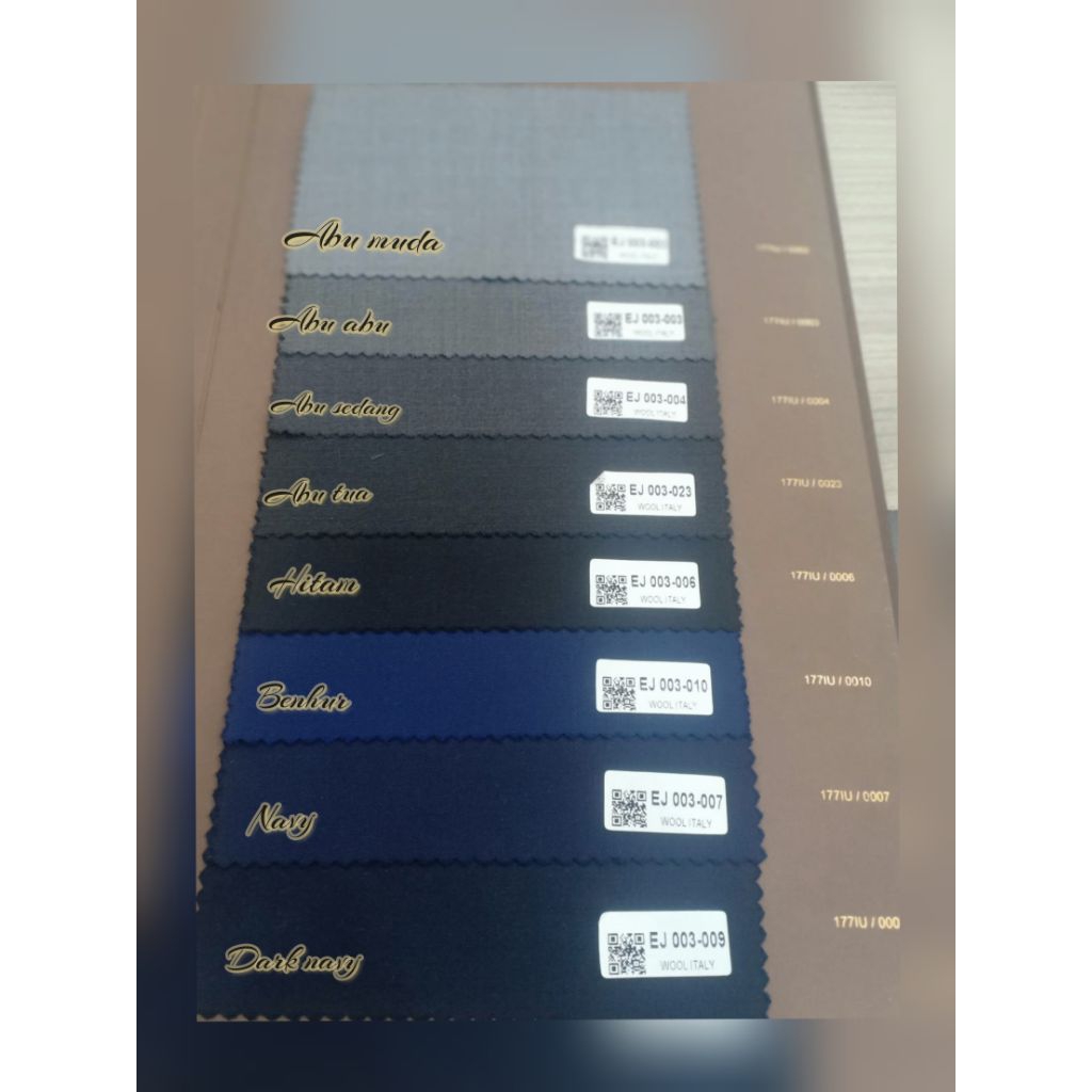 Bahan / Kain Jas Wool Super Premium / Kain Jas Celana Wool Original By Zegna ( Harga Per 50 Cm)