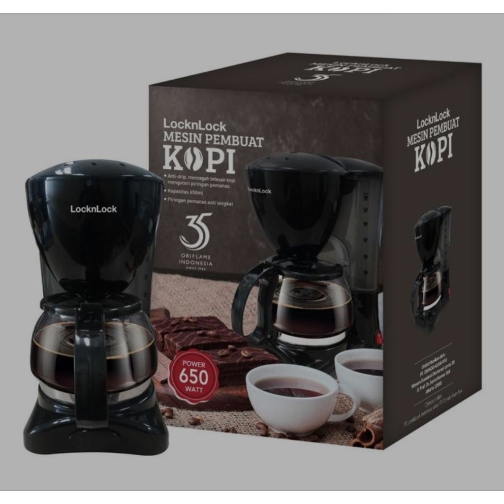 mesin pembuat kopi lock n lock locknlock coffe maker automatic 0,6L
