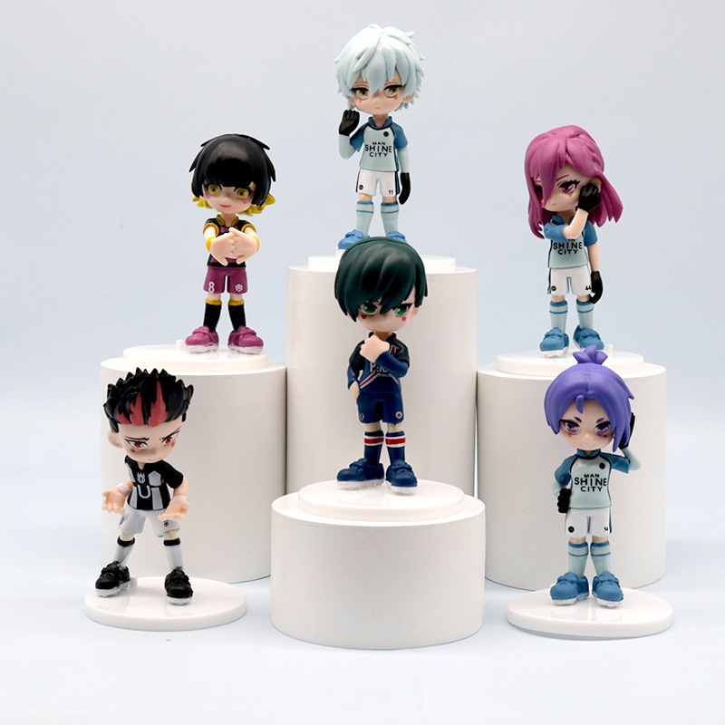 [ FIGURE BLUE LOCK ] Pajangan action figure chibi anime blue lock isi 6 pcs