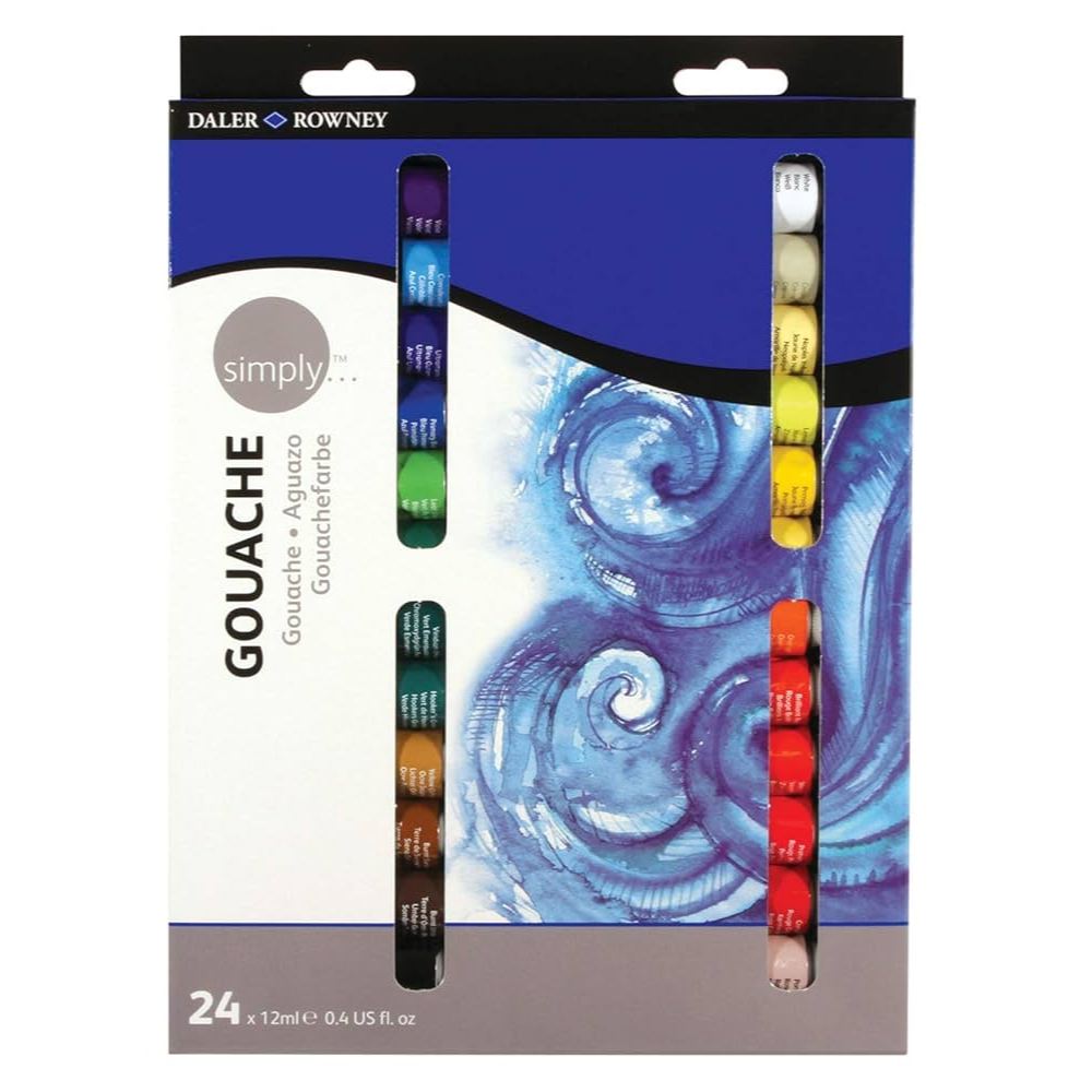 

Daler rowney simply gouache / opaque watercolor 24 clr x 12ml