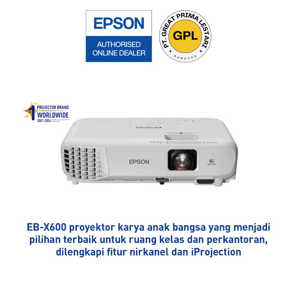 EPSON PROYEKTOR EB-X600 EB X600 EBX600 - EPSON PROJECTOR EB-X600 - Pengganti X500