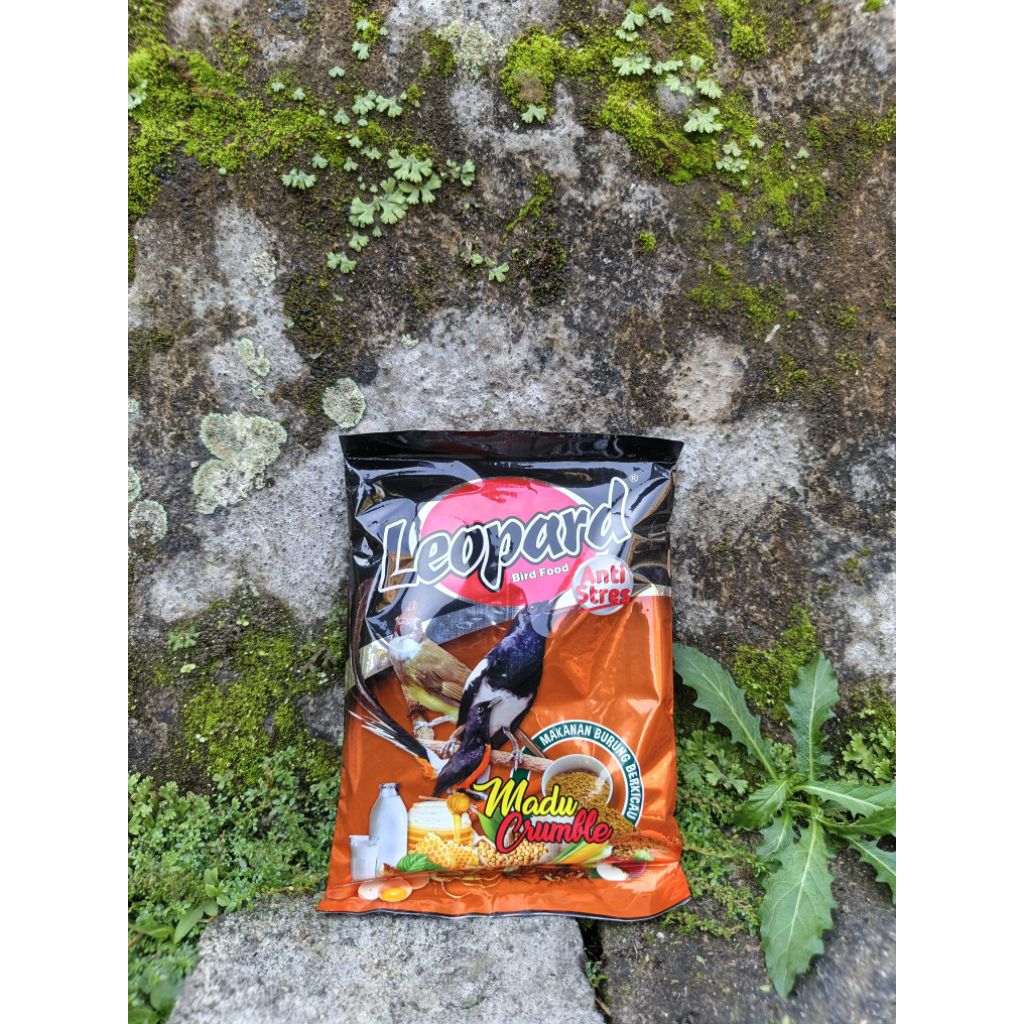 Leopard Madu Crumble Voer Burung Berkicau