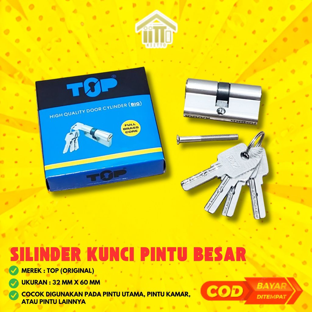 SILINDER KUNCI PINTU BESAR TOP / ANAK SILINDER BESAR TOP / SILINDER KUNCI PINTU BESAR TOP / CYLINDER