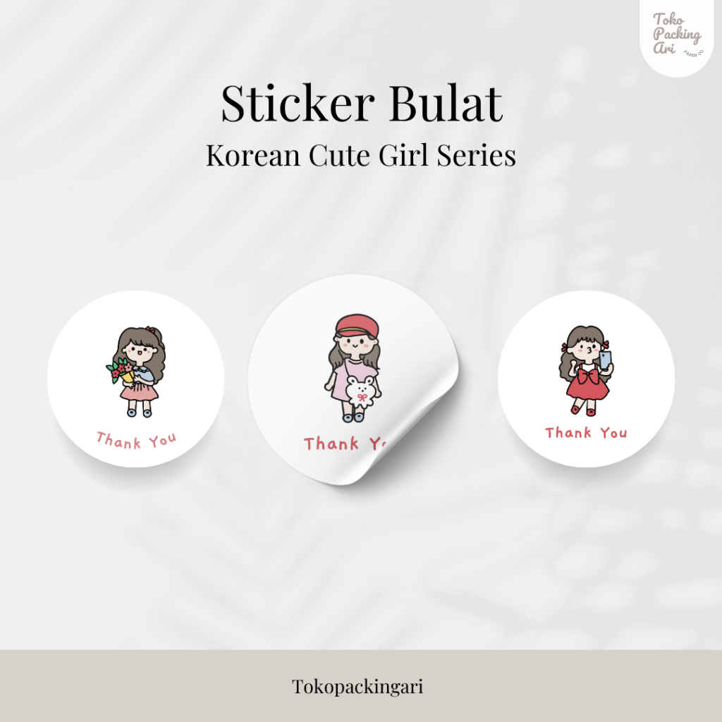 

Stiker Bulat Korean Girl Series | Sticker Segel | Sticker Kemasan