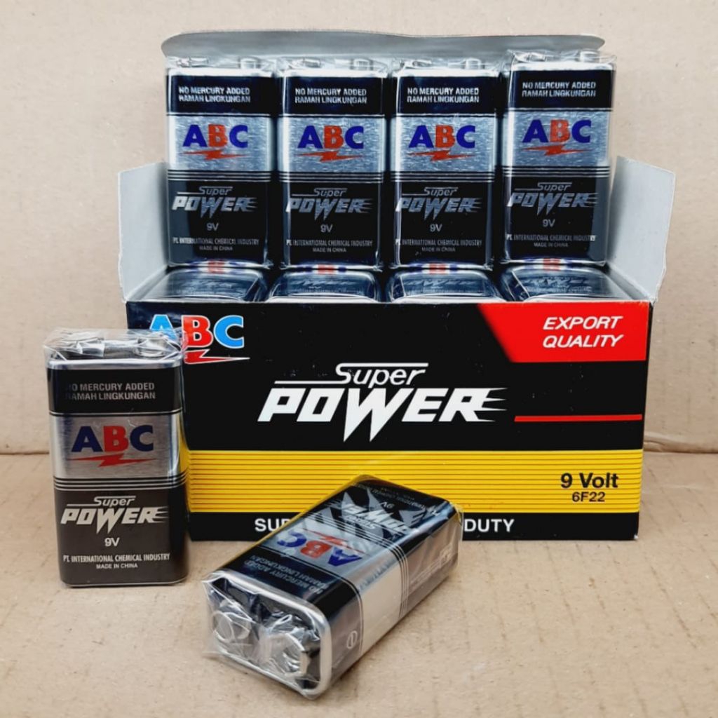 ABC Baterai kotak 9volt baterai 9volt kotak super power