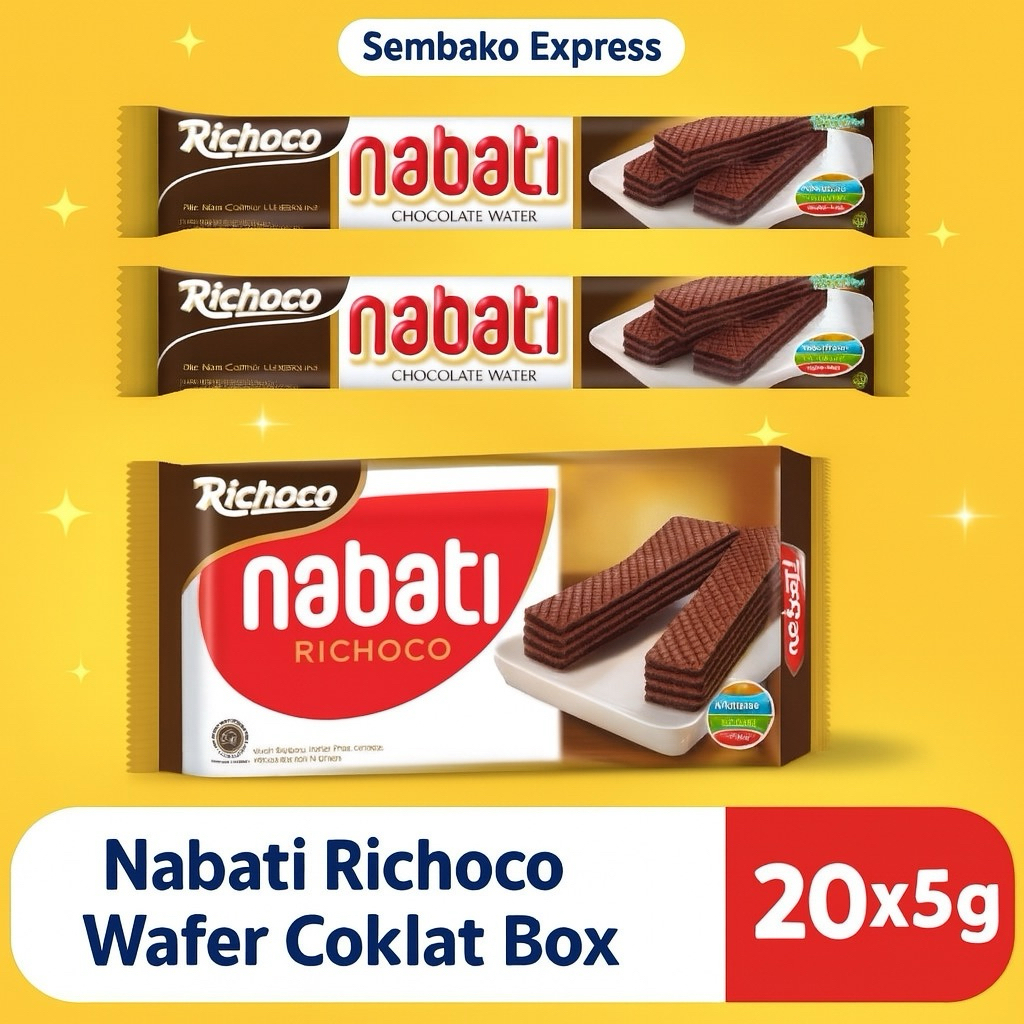 

Nabati Richoco Wafer Coklat Box Isi 20 x 5g – Renyah dan Lezat