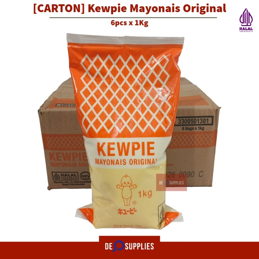 

[CARTON] Kewpie Mayonaise Original 1kg x 6pcs - Saus Mayonais Ori Mayo Halal