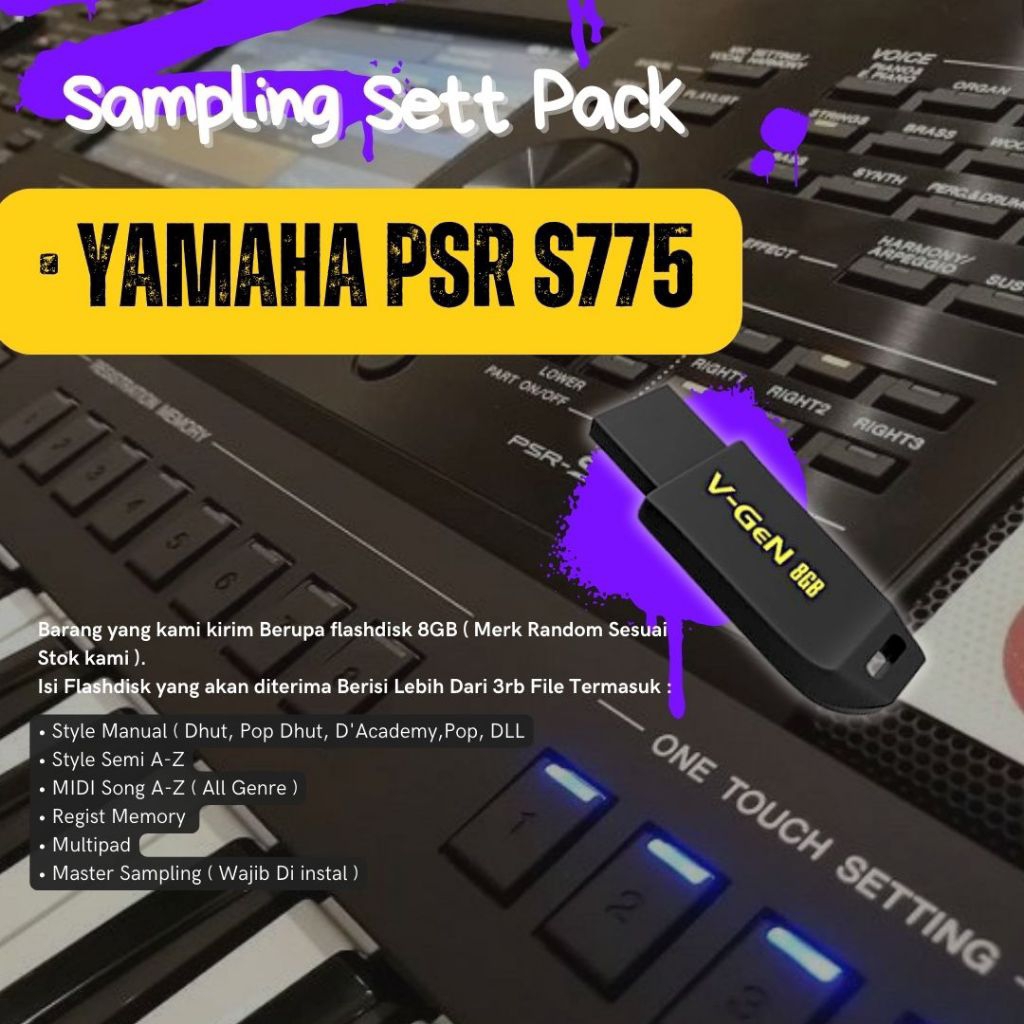 Paket Sett Sampling YAMAHA PSR S775