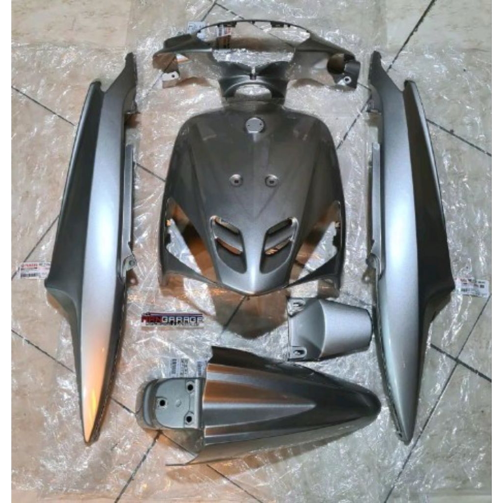 Body set Mio Sporty Silver Polos Tanpa Stripping Body Mio Silver Polos