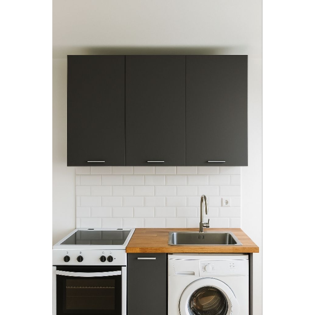 lemari dapur atas minimalis serbaguna kayu plywood