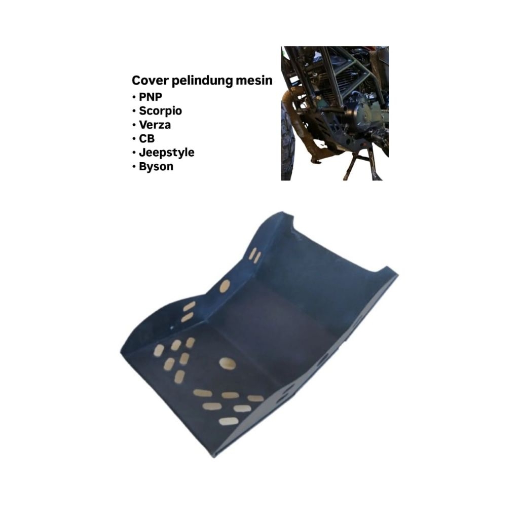 Cover Pelindung Mesin Skid Plate Hangguard Engine Scorpio Verza Byson Japstyle Megapro Tiger