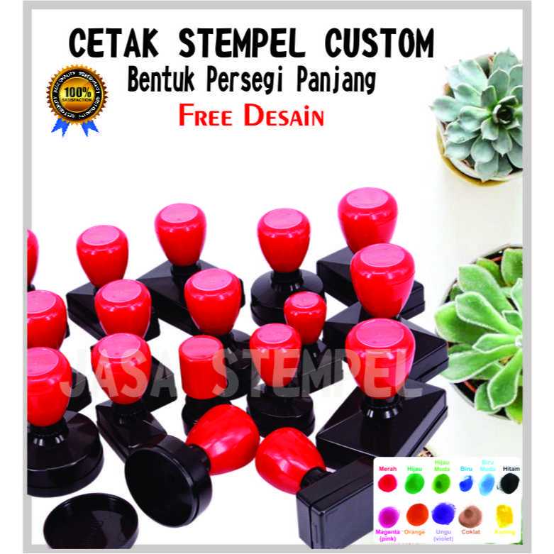 

Stempel otomatis / stempel custom bentuk persegi panjang