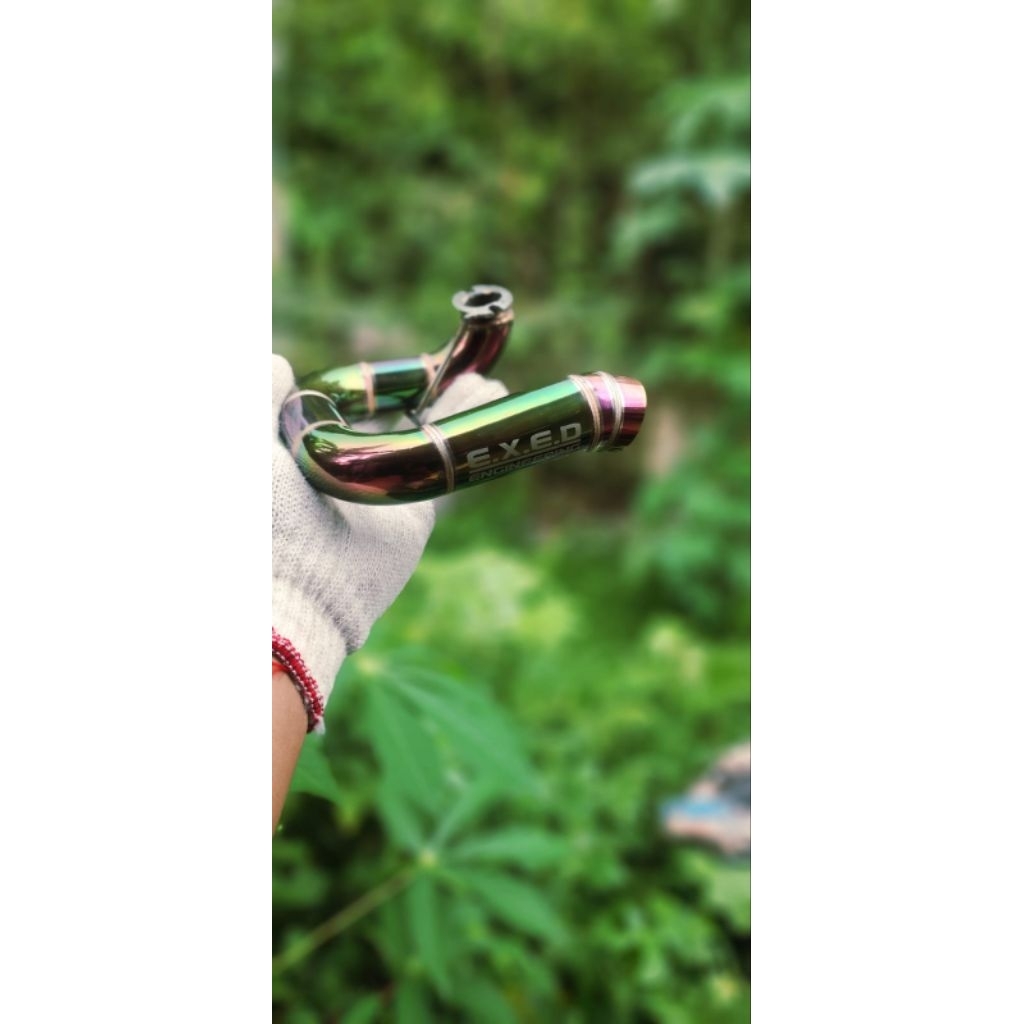 knalpot sprayer mesin 50 cc mini gp kolong pelangi